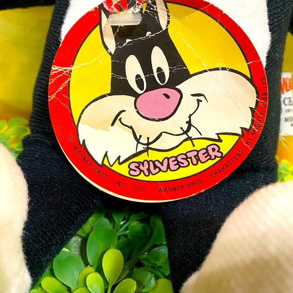 WARNER BROS. SYLVESTER THE CAT VINTAGE 1971 PLUSH WITH ORIGINAL TAG MIGHTY STAR - Picture 3 of 12